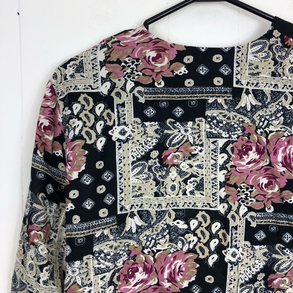 Vintage Floral Open Front Blazer Sz S - Picture 8 of 9
